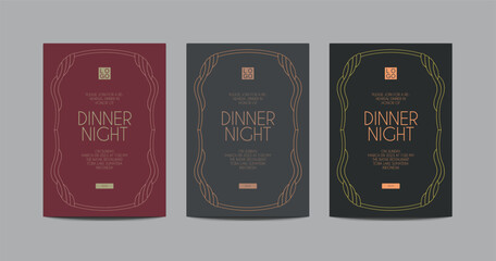 Minimalist Dinner Night Invitation