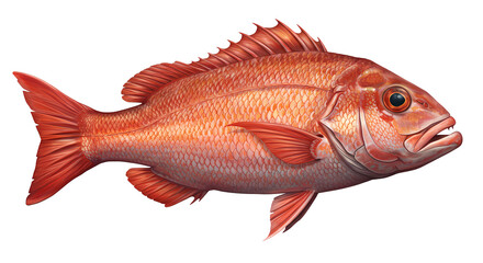 Snapper Fish, Swimming Water Animal, Swim Nature Wildlife Image, Isolated Transparent PNG