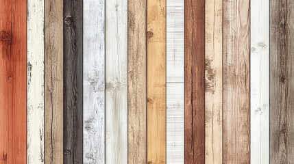 Textured wooden planks in varying shades arranged vertically showcasing nature's beauty
