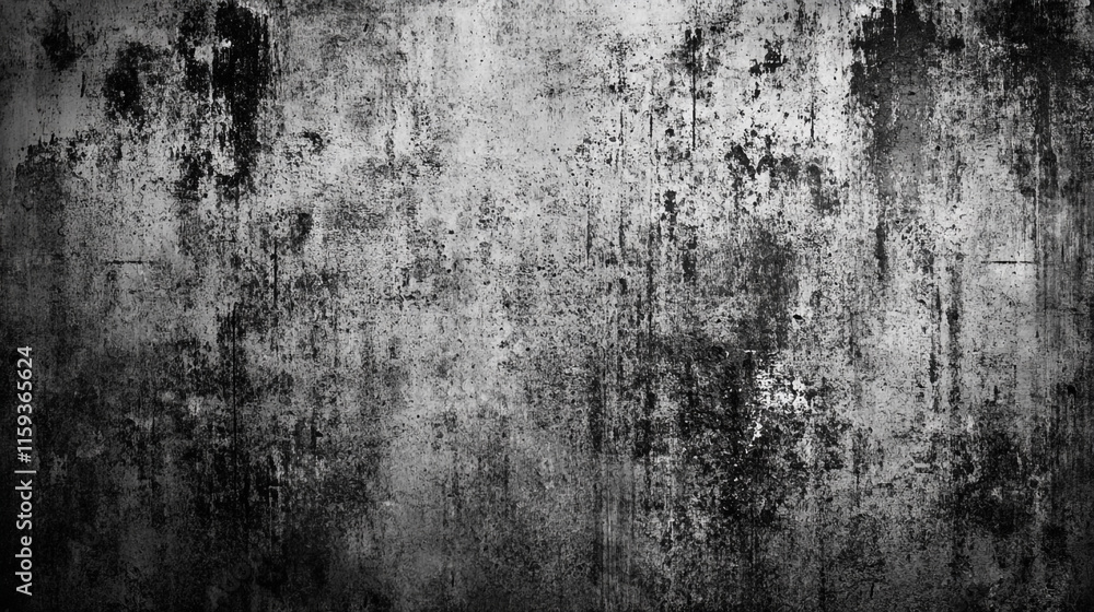 Aufkleber textured concrete wall featuring dark stains and patterns for artistic background use
