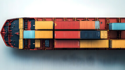 Fototapeta premium Big container ship containers boat transportation.