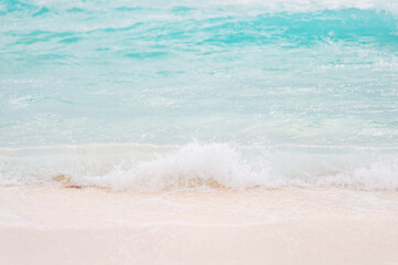 Gentle Wave Rolling Onto Soft Sand