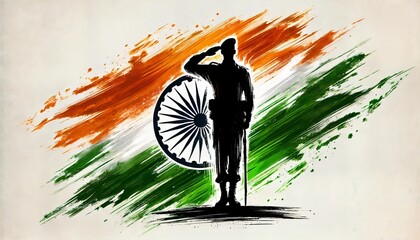 Poster illustration for india army day.