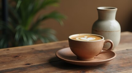 Coffee Aid with Modern Design on Rustic Table
