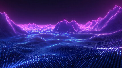 3D Binary Data Landscape.