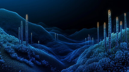 3D Binary Data Landscape.