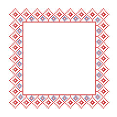 Square frame cross stitch pattern
