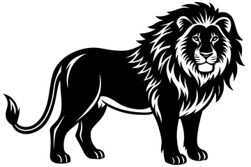 Majestic Lion Illustration on White Background