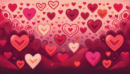 Valentine’s Day-themed wallpaper featuring heart-shaped patterns, soft gradients, and romantic symbols like cupid arrows or intertwined hearts.