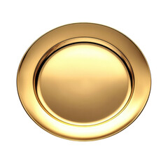 Elegant Gold Round Plate with Smooth Polished Surface