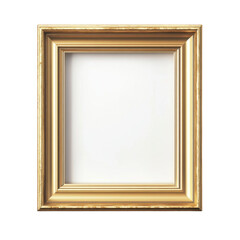 Empty Decorative Frame with Elegant Gold Design for Artwork Display