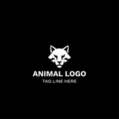 Obraz premium a minimalist design with a white lion