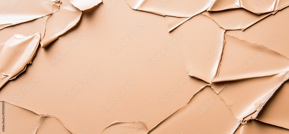 Aufkleber abstract image of torn, peach-colored paper creating a textured background.