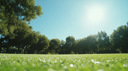 Fototapeta premium Sunny Day in Lush Green Meadow 