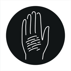 Obraz premium Abrasion line color icon. Household injuries sign for web page