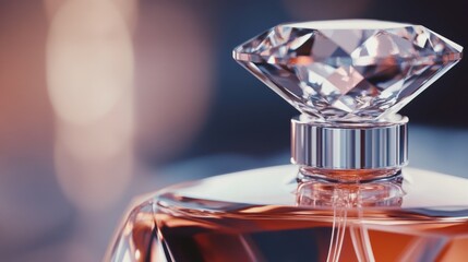 A luxurious diamond topped perfume bottle with elegant design and premium fragrance quality.