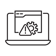 SIEM Icon – Collecting and Analyzing Security Data for Threat Detection- Editable stroke vector line icon