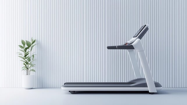AIenhanced smart treadmill for adaptive physical therapy, ergonomic design, sleek clinic