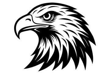 Vector Illustration of Eagle Icon Silhouette on White Background