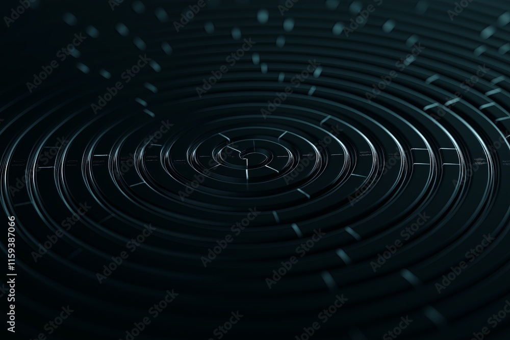 Poster An abstract representation of time using concentric circles and melting edges