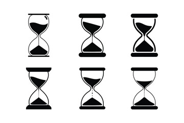 Hourglass icon set bundle vector illustrator