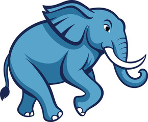 elephant cartoon isolated on white