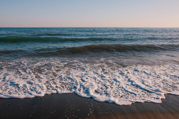 Beach during sunset in Tarajalejo, Canary Islands, Spain 
