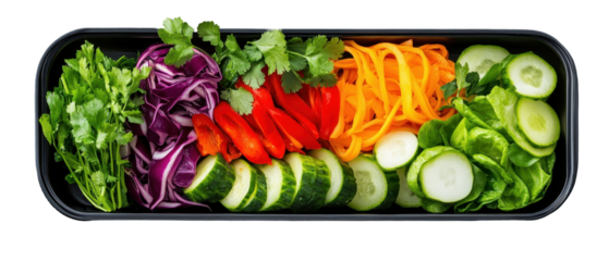 Fresh and colorful vegetable assortment transparent background