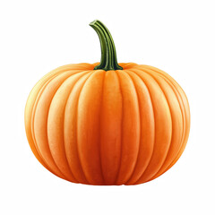 Realistic Fresh pumpkin isolated on transparent background Generative Ai.