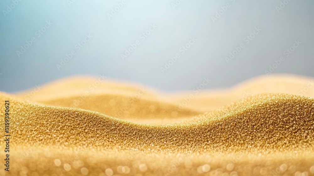 Aufkleber beautiful close-up of soft gold sand dunes under gentle light with a subtle blur effect for creative