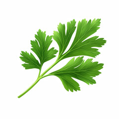 Realistic fresh parsley leaf isolated on transparent background Generative Ai.