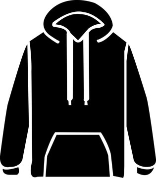 black hoodie outline clip art preview