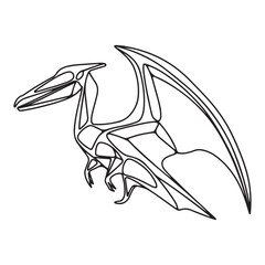 Coloring book for children, Pteranodon © firoz