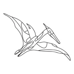 Coloring book for children, Pteranodon © firoz