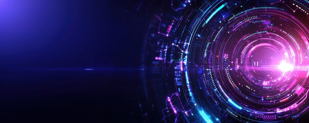 Obraz premium Futuristic light patterns digital realm abstract visual art high-tech environment close-up view digital innovation