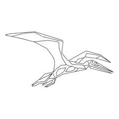 Coloring book for children, Pteranodon © firoz