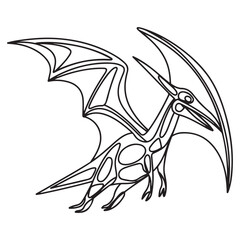 Coloring book for children, Pteranodon © firoz