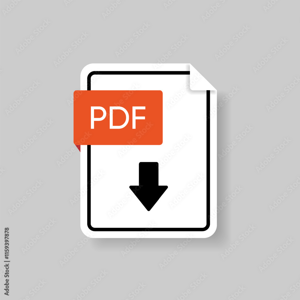 Poster Download button icon. Upload icon. Down arrow bottom side symbol. Click here button. Save cloud icon push button for UI UX, website, mobile application. Download pdf file button