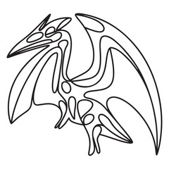 Coloring book for children, Pteranodon © firoz