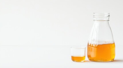 Bright environment showcasing refreshing kombucha in minimalist glassware