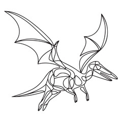 Coloring book for children, Pteranodon © firoz