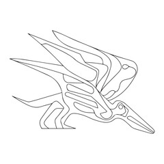 Coloring book for children, Pteranodon © firoz