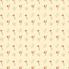 Seamless floral pattern with small multicolor flowers. Vector simple endless illustration design background