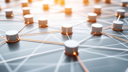 Interconnected Network: A Digital Ecosystem of Nodes and Connections