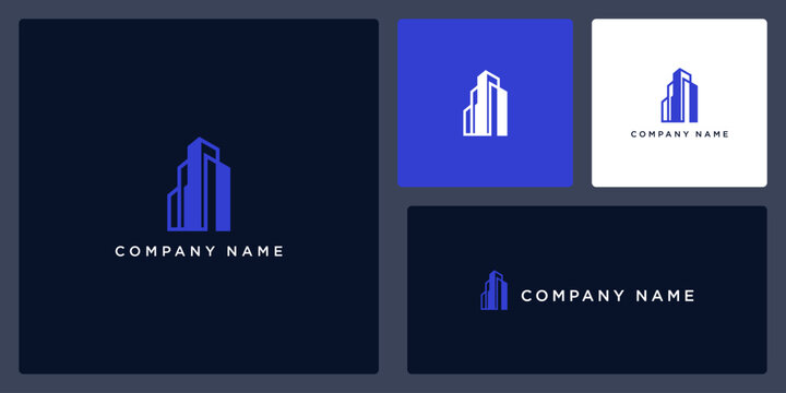 Unique housing logo design template