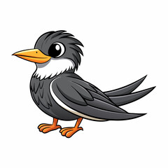 Black Tern bird on a branch