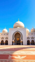 Fototapeta premium illustration of amazing architecture design of muslim mosque 