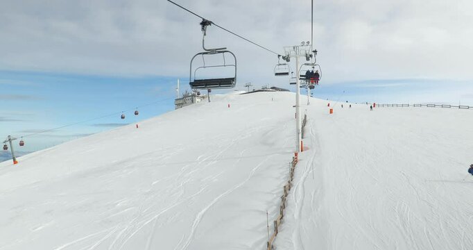 Ski lift ascend