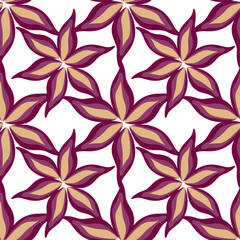 seamless pattern with beautiful peony flowers and leaves on white background. Fashion design. Vector illustration