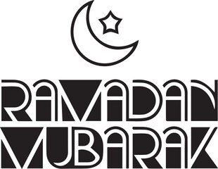 Fototapeta premium Ramadan Mubarak T-Shirt Design, Ramadan Mubarak Decorative T-Shirt Design